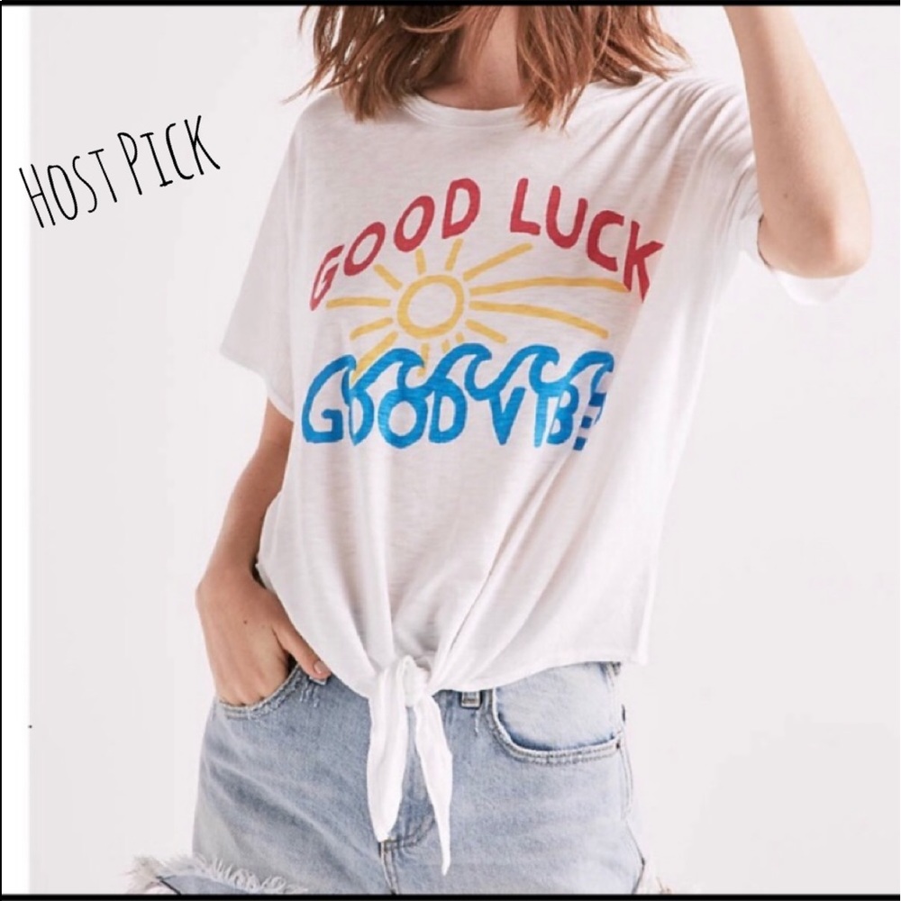 2 LEFT - NEW Graphic Good Luck Good Vibes festival  tee - Picture 3 of 8